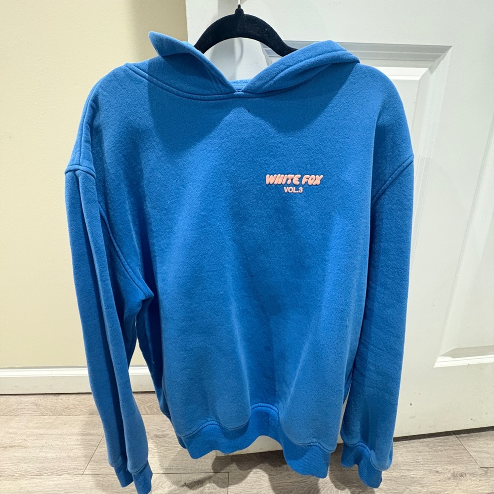 White Fox Blue Hoodie